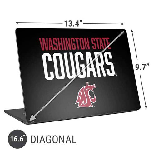Washington State University Cougars Universal Laptop 16.6in (13.4 x 9.7in) Skin